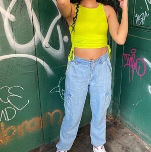 Lime Green Crop Top